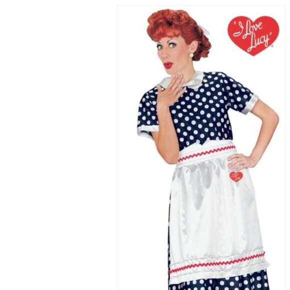 Classic I Love Lucy Polka Dot Costume - Picture 10 of 11